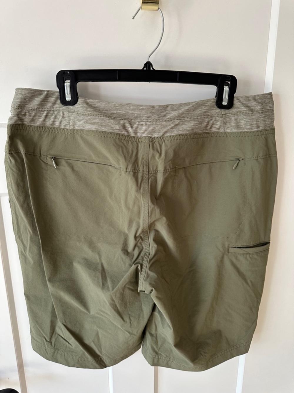 Olive Green Pull-On Shorts with Heather Waistband - Picture 3 of 3